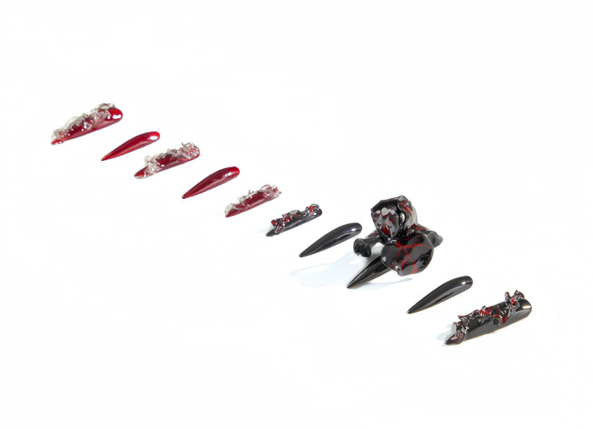 4D flower- press on nails- Unaily, side look